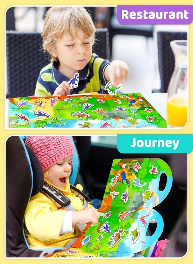 Slipps Jelly Reusable Fun Sticker Books for Kids Toddlers 1-6 Years, 36 Pcs Cute Waterproof Stickers for Teens Girls Boys (Dinosaurs) - Image 3
